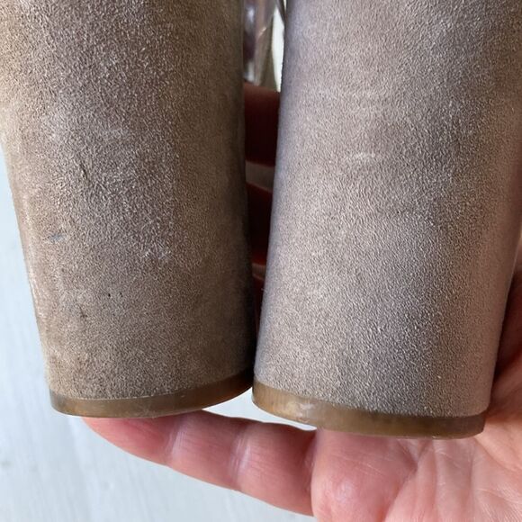 Halogen Sling Back Lazer Cut Suede Zoey Leather Open Toe Sandals Sz 7.5M - Picture 10 of 13